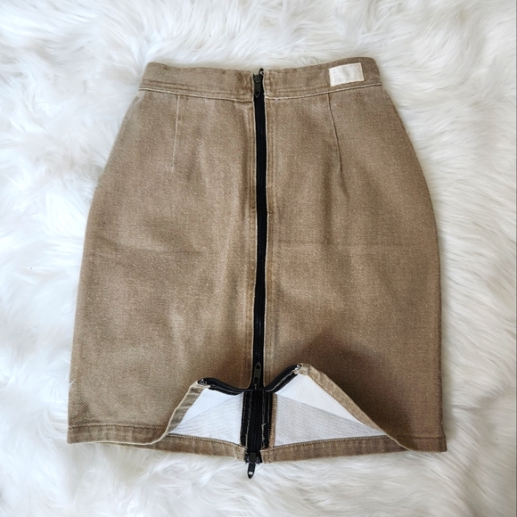 Vintage Zipper Denim Mini Skirt - Picture 4 of 8